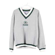  Vintage grey Green Bay Packers Logo Athletics Sweatshirt - womens large