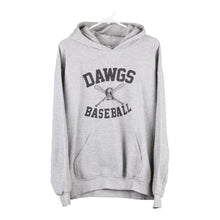  Vintage grey Dawgs Baseball Gildan Hoodie - mens large