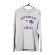  Vintage grey New England Patriots Reebok Long Sleeve T-Shirt - mens large