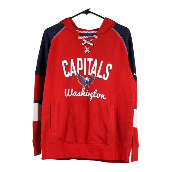 Capitals Washingotn Reebok Hoodie - XL Red Cotton Blend - Thrifted.com