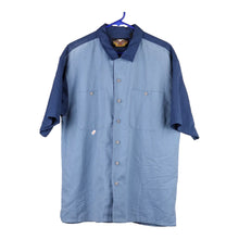 Vintage blue Harley Davidson Short Sleeve Shirt - mens xx-large
