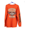 Vintage orange Glendale, California Harley Davidson Sweatshirt - mens x-large