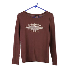  Vintage brown Florida, USA Harley Davidson Long Sleeve T-Shirt - womens large