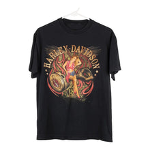  Vintage black Raleigh, North Carolina Harley Davidson T-Shirt - womens large