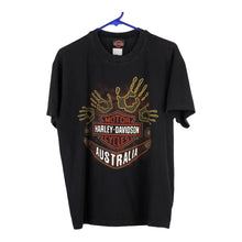  Vintage black Australia Harley Davidson T-Shirt - mens large