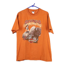  Vintage orange Deadwood, South Dakota Harley Davidson T-Shirt - mens large