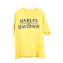  Vintage yellow Munster, Indiana Harley Davidson T-Shirt - mens x-large