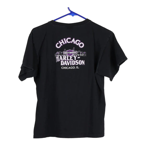 Vintage black Chicago, Illinois Harley Davidson T-Shirt - womens large