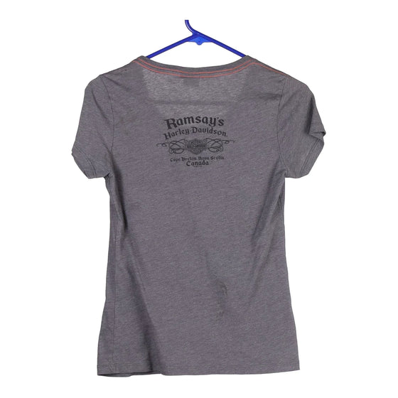 Vintage grey Cape Breton, Nova Scotia, Canada Harley Davidson T-Shirt - womens medium
