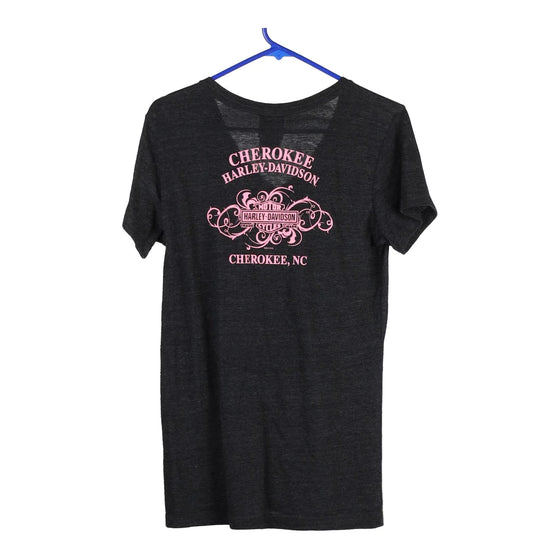 Vintage black Cherokee, North Carolina Harley Davidson T-Shirt - womens x-large