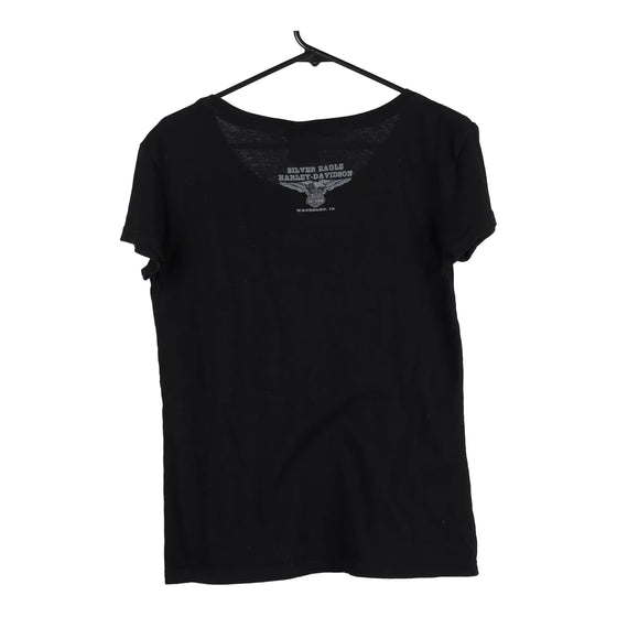 Vintage black Waterloo, Louisiana Harley Davidson T-Shirt - womens medium