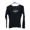 Vintage black Chariton, Iowa Harley Davidson Long Sleeve T-Shirt - womens medium