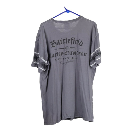 Vintage grey Gettysburg, Pennsylvania Harley Davidson T-Shirt - mens x-large