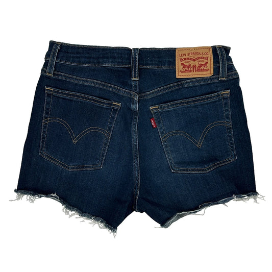 Levis Denim Shorts - 26W UK 6 Dark Wash Cotton