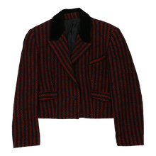  Unbranded Cropped Blazer - Medium Red Wool Blend blazer Unbranded   
