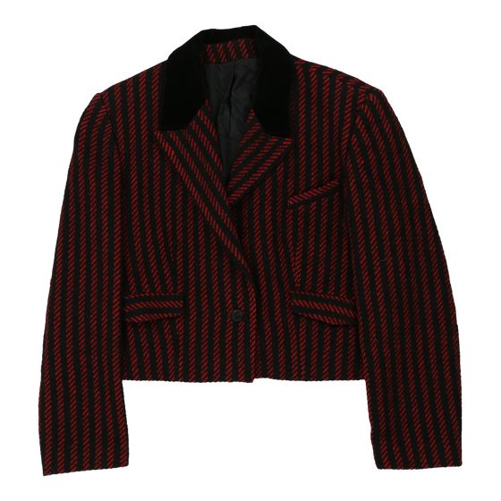 Unbranded Cropped Blazer - Medium Red Wool Blend blazer Unbranded   