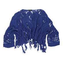  New Collection Cropped Jumper - Medium Blue Cotton Blend jumper New Collection   