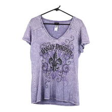  Vintage purple Manassas, Virginia Harley Davidson T-Shirt - womens large