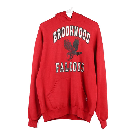 Vintage red Brookwood Falcons Russell Athletic Hoodie - mens large