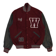  Vintage burgundy Willamette Meyers Settlemein'S Varsity Jacket - mens x-large