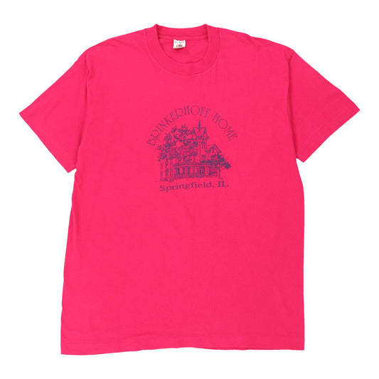 Vintage pink Single Stitch Brinkerhoff Home. Fruit Of The Loom T-Shirt - mens x-large