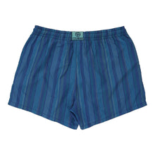  Colmar Striped Swim Shorts - Large Blue Cotton - Thrifted.com