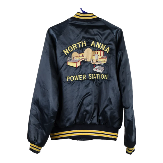 Vintage navy North Anna Power Station Dunbrooke Bomber Jacket - womens medium