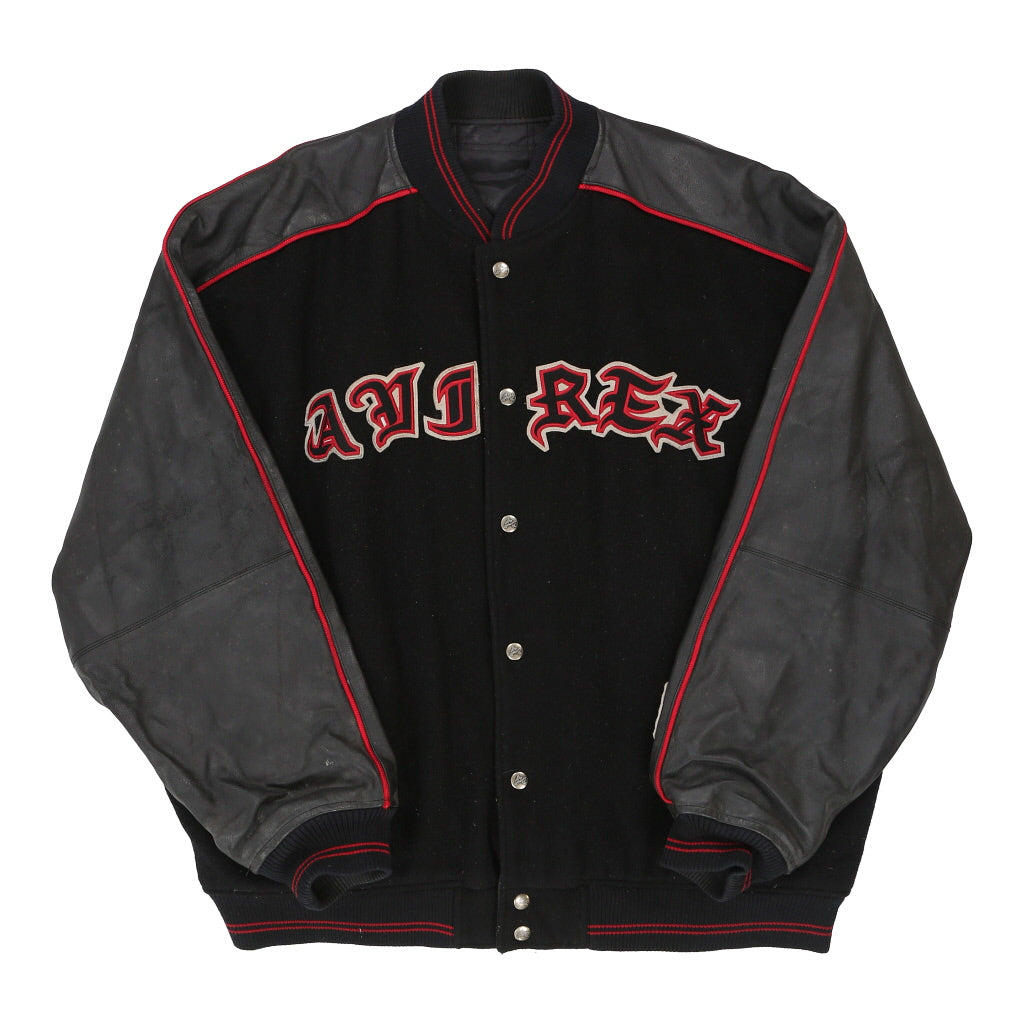  Vintage black Avirex Varsity Jacket - mens xx-large
