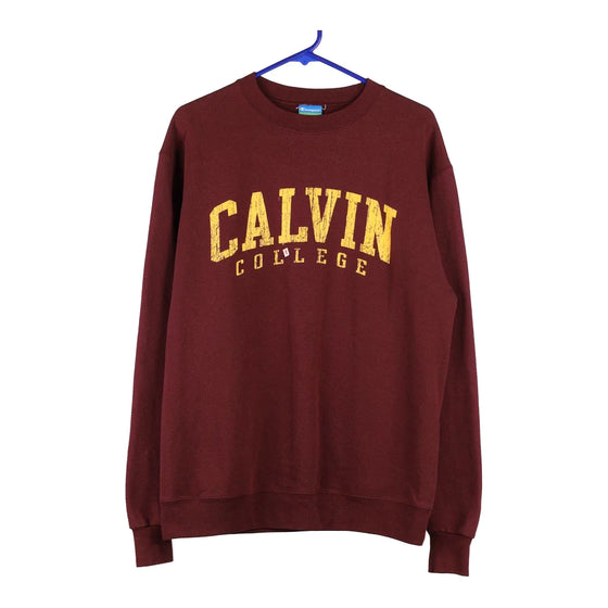 Vintage burgundy Calvin college Champion Sweatshirt - mens medium