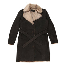 Unbranded Sheepskin Jacket - Medium Brown Leather - Thrifted.com