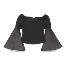  Rose May Top - Medium Black Polyester - Thrifted.com