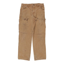 Vintage brown Heavily Worn Dickies Carpenter Trousers - mens 33" waist