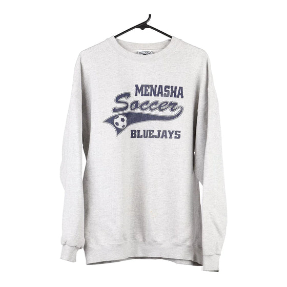 Vintage grey Menasha Soccer Bluejays Lee Sweatshirt - mens x-large