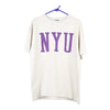 Vintage grey NYU Mv Sport T-Shirt - mens large