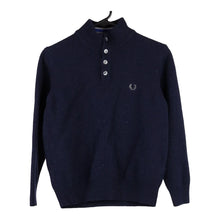  Vintage navy Fred Perry Jumper - womens xx-small