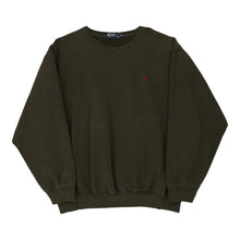  Vintage khaki Polo  Ralph Lauren Sweatshirt - mens xx-large