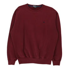  Vintage burgundy Polo  Ralph Lauren Sweatshirt - mens medium