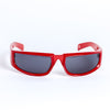 Retro Wrap Around Racer Sunglasses in Red Sunglasses Unbranded   