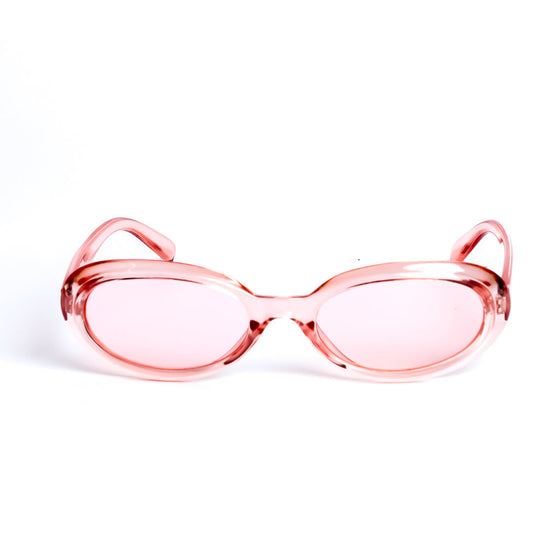 Retro Oval Sunglasses in Pink Sunglasses Unbranded   