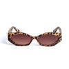 Retro Geometric Oval Sunglasses in Matte Tortoiseshell Sunglasses Unbranded   