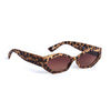 Retro Geometric Oval Sunglasses in Matte Tortoiseshell Sunglasses Unbranded   