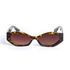 Retro Geometric Oval Sunglasses in Gloss Tortoiseshell Sunglasses Unbranded   