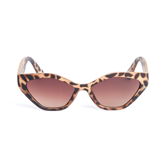 Retro Angular Cat Eye in Light Matte Tortoiseshell Sunglasses Unbranded   
