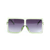 Retro Oversized Flatbrow Visors in Green Sunglasses Unbranded   
