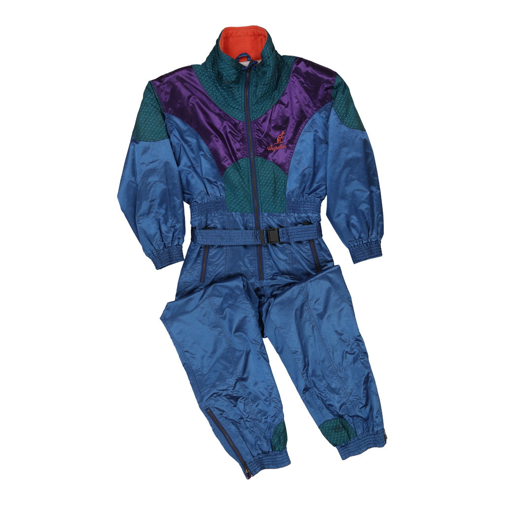  Vintage blue Australian All-In-One Ski Suit - mens medium
