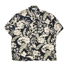  Vintage black Island Blue Hawaiian Shirt - mens x-large
