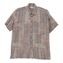  Vintage brown C&A Patterned Shirt - mens large