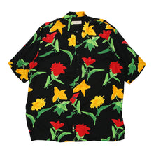  Vintage black Jacques Britt Hawaiian Shirt - mens x-large