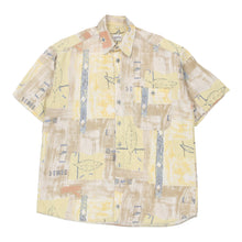  Vintage yellow Angelo Litrico Patterned Shirt - mens medium