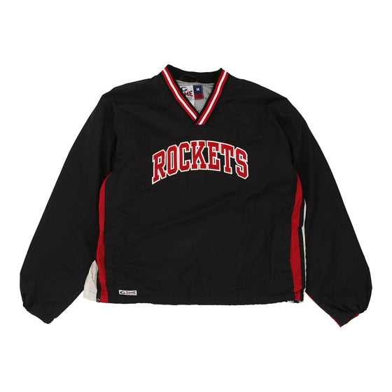 Vintage black Houston Rockets Game Jacket - mens medium